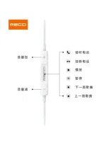 RECCI REP-L27 HD SOUND (Type-C) Wired Earphones - White - Image 3