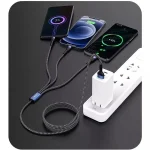 Recci 3 in 1 Fast Charging Cable (Lightning, Type-C, Micro) 120cm - RTC-T12 - Image 4