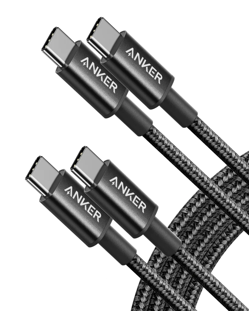 كابل Anker PowerLine III Flow USB-C إلى USB-C (60 واط، 1 متر) مضفر