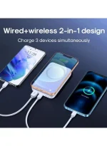 Joyroom JR-W020 20W 10000mAh Mini Magnetic Wireless Power Bank - White - Image 2