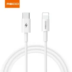 كيبل شحن سريع RECCI RTC-P05CL PD بقوة 20 واط بطول 1.5 متر - أبيض
