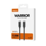Recci RS12CC Warrior 100W PD Type-C to Type-C Super Fast Charging Cable 2m - Grey - Image 4