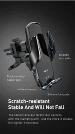 Recci 15W Fast Wireless Car Charger and Holder for Vents RHO-C27 - Image 7