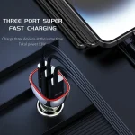 Recci RCC-N18 Transparent 3-Port Car Charger for Travel - Image 4