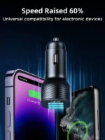 Joyroom JR-CCD03 Car Charger with Digital Display and 3 USB Ports 3.4A - Image 8