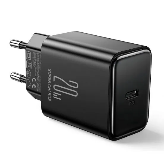 شاحن حائط Joyroom JR-TCF06 Flash Series بقوة 20 واط PD مع كابل Type-C بطول 1 متر - أبيض