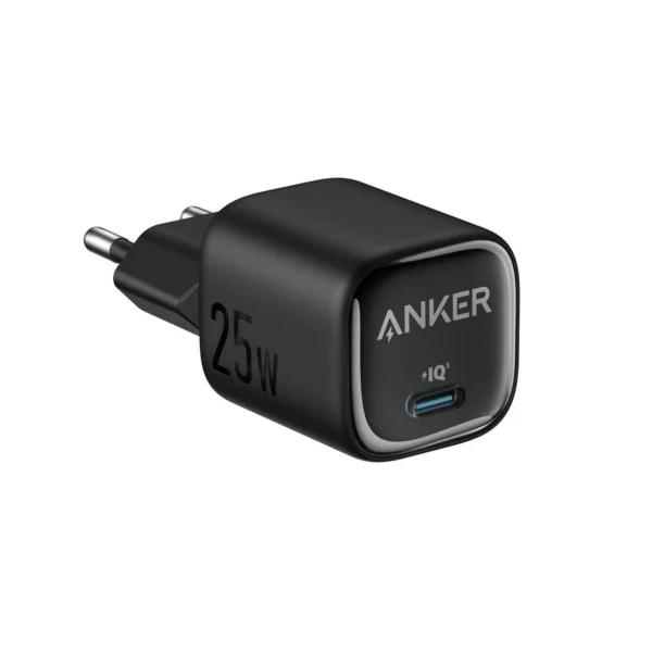 شاحن أنكر باور بورت 3 مكعب 25 واط بمنفذ USB-C، مدمج، أسود | Anker 511 Charger (Nano 3)