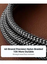 SA31-CC5 Pioneer Series 240W Fast Data Charging Cable (Type-C to Type-C) 1.2m - Black - Image 4