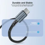 Choetech-XCC-1015-USB-C to USB-C 60W PD Cable - Black - Image 4