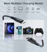 ⁦CHOETECH-XCC-1054 كابل USB-C إلى USB-C مغناطيسي بقوة 100 واط -أسود⁩ - الصورة ⁦6⁩