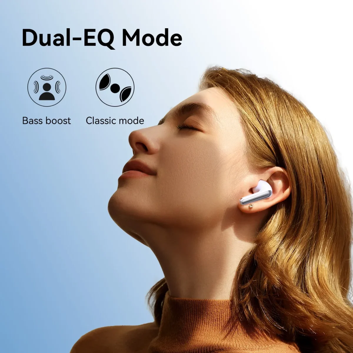 ⁦سماعات أذن لاسلكية Joyroom JR-FN2 Funpods True Wireless بتقنية البلوتوث (أبيض)⁩ - الصورة ⁦7⁩