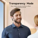 ⁦سماعات أذن لاسلكية Joyroom JR-FN2 Funpods True Wireless بتقنية البلوتوث (أبيض)⁩ - الصورة ⁦4⁩