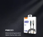 كيبل RECCI RTC-P21CC للشحن السريع PD 100W تايب سي إلى تايب سي بطول 1.2 متر - أسود