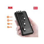 ⁦باور بانك 3×1 بسعة 10000mAh– منافذ USB، مايكرو وType-C (PB41)⁩ - الصورة ⁦2⁩