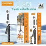 Plokama Live P10 Pro 180cm Selfie Stick Tripod – Black - Image 3