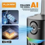 ⁦مثبت الموبايل Plokama AUTO-A20 مع تتبع تلقائي للوجه 360° وريموت تحكم – مخرج Type-C⁩ - الصورة ⁦6⁩