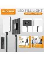 PLOKAMA P11 – إضاءة تصوير فوتوغرافي احترافية LED مع مصباح حلقي وحامل ثلاثي للاستوديو والفيديو