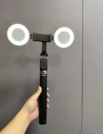 ⁦حامل موبايل Plokama Live K9pro بارتفاع 170 سم مع مصباح LED للبث المباشر – أسود⁩ - الصورة ⁦2⁩