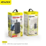 باور بانك Awei P171K – سعة 60000 مللي أمبير – شحن سريع 65 واط – بشاشة LED ومنفذي Type-C