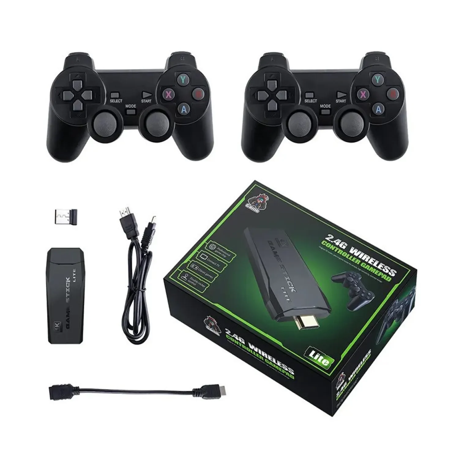 جهاز ألعاب وأتاري مع يد تحكم لاسلكية Wireless Controller Gamepad – لون أسود جهاز ألعاب وأتاري مع يد تحكم لاسلكية Wireless Controller Gamepad – لون أسود - الصورة 1