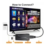 ⁦جهاز ألعاب وأتاري مع يد تحكم لاسلكية Wireless Controller Gamepad – لون أسود⁩ - الصورة ⁦4⁩