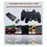 ⁦جهاز ألعاب وأتاري مع يد تحكم لاسلكية Wireless Controller Gamepad – لون أسود⁩ - الصورة ⁦5⁩