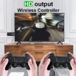⁦جهاز ألعاب وأتاري مع يد تحكم لاسلكية Wireless Controller Gamepad – لون أسود⁩ - الصورة ⁦9⁩