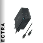 شاحن حائط Ectra بمنفذ USB-C بقدرة 35 وات – شحن سريع وآمن